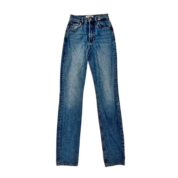 Reformation Denim - Reformation Lisa High Rise Straight Leg Jeans 24 Organic Cotton Sustainable Eco
